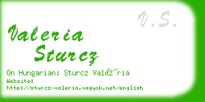 valeria sturcz business card